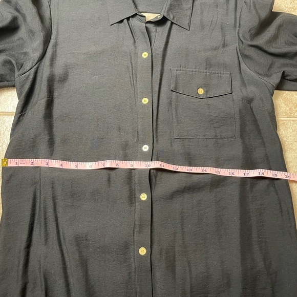Rachel Roy Black Button Front Shirt Dress, Size 12 - Picture 8 of 8